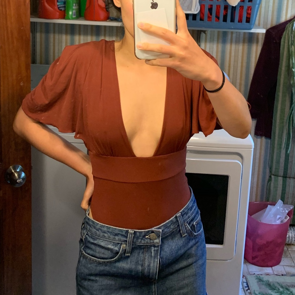 NWT Free People Bodysuit Maroon S